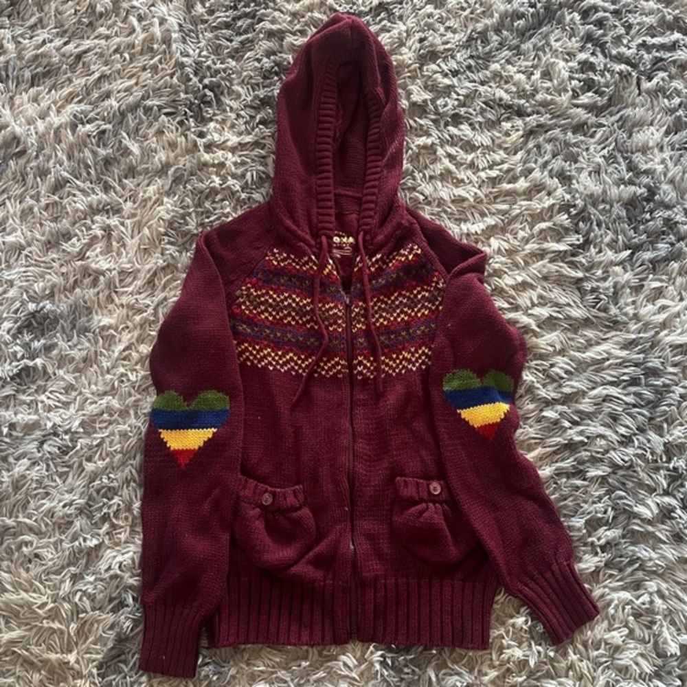 Vintage Y2K Arizona full zip knit hoodie